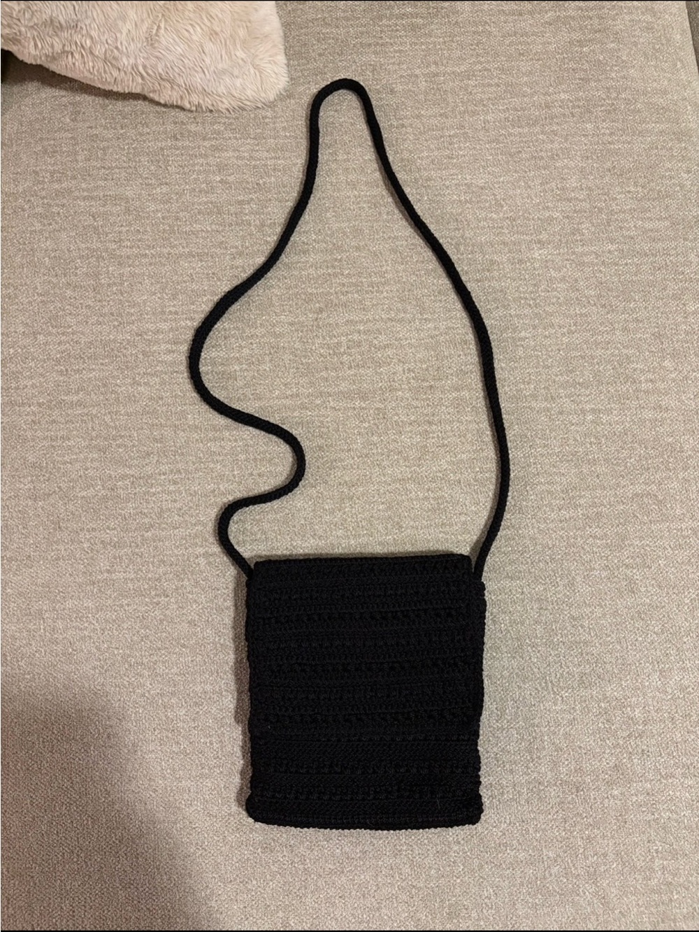 The Sak Black Crochet woven Crossbody Bag purse